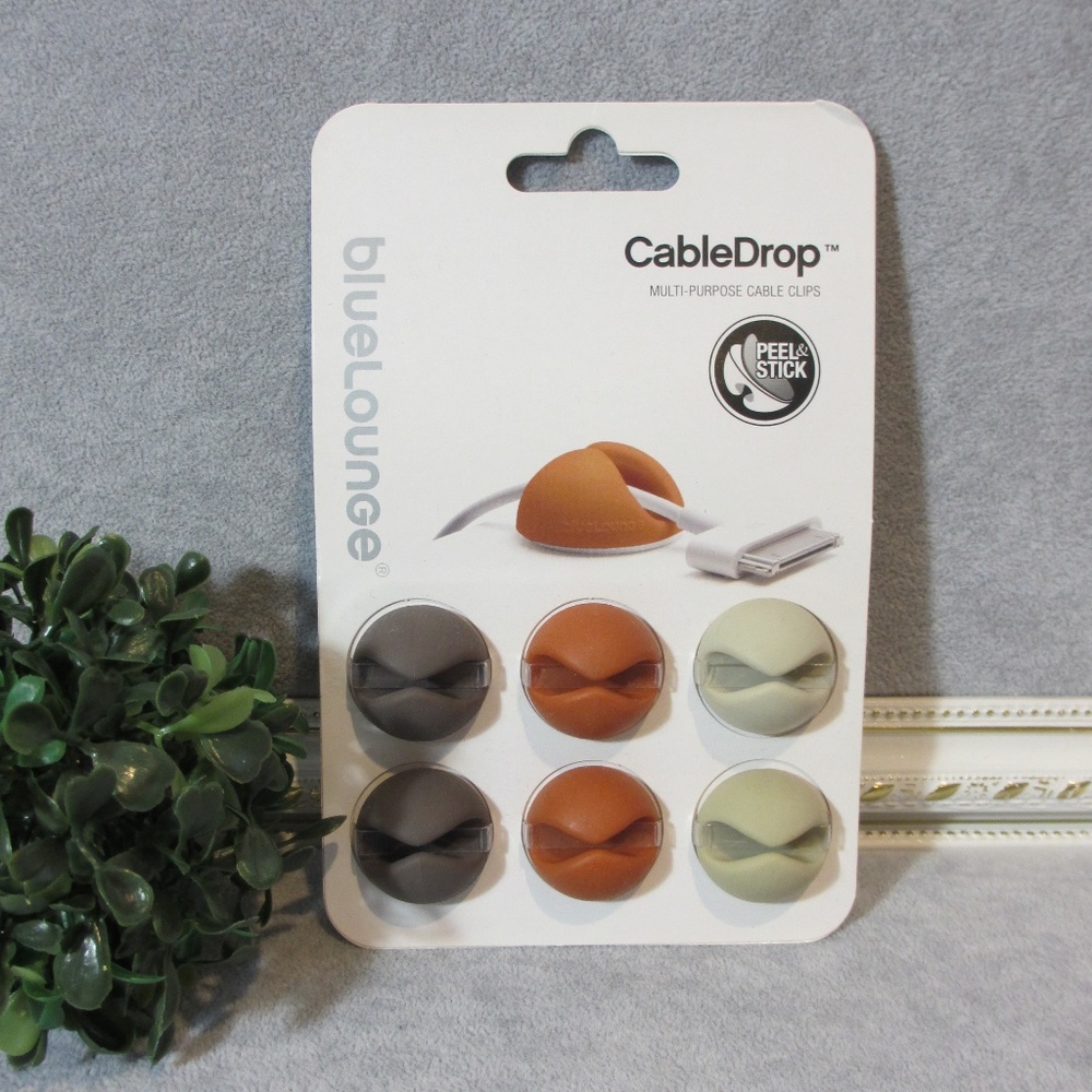 CableDrop Peel & Stick Multipurpose Cable Clips New